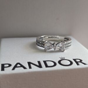 Pandora Silver Bow Ring